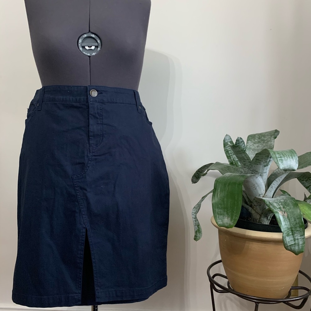 George NWOT navy stretch denim skirt size 2X